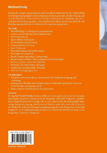 Buchcover und Innenansicht für das Buch: Netzberechnung