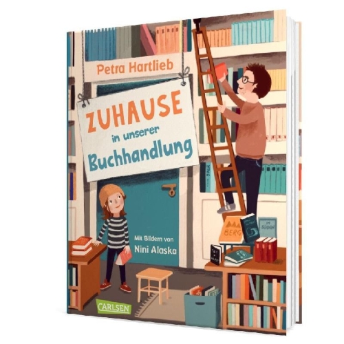 Buchcover und Innenansicht für das Buch: Zuhause in unserer Buchhandlung