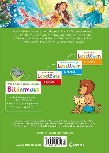 Buchcover und Innenansicht für das Buch: Bildermaus - Die Meermädchen und die Funkelperlen