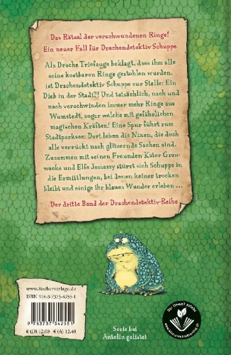 Buchcover und Innenansicht für das Buch: Drachendetektiv Schuppe - Algensuppe und Nixenspucke