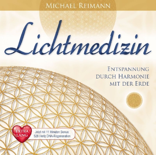 Buchcover und Innenansicht für das Buch: LICHTMEDIZIN EXTRA LANG [Jetzt mit 11 Minuten Bonus 528 Hertz DNA-Regeneration!]