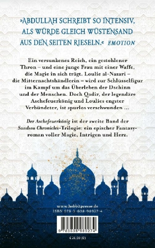 Buchcover und Innenansicht für das Buch: The Ashfire King