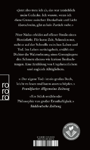 Buchcover und Innenansicht für das Buch: Der eigene Tod