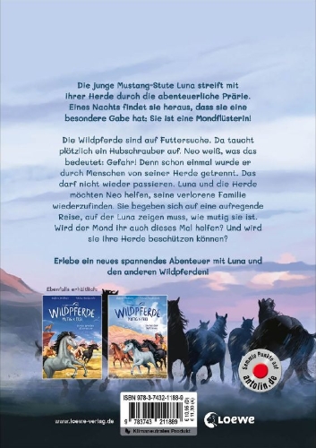 Buchcover und Innenansicht für das Buch: Wildpferde - mutig und frei (Band 3) - Flucht in die Berge