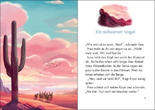 Buchcover und Innenansicht für das Buch: Wildpferde - mutig und frei (Band 3) - Flucht in die Berge