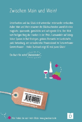 Buchcover und Innenansicht für das Buch: Glücksorte in Unterfranken