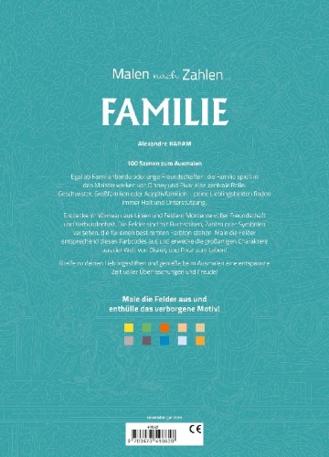Buchcover und Innenansicht für das Buch: Coloriages mystères Disney - Famille