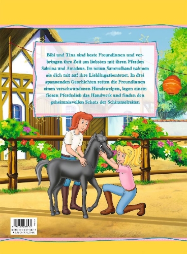 Buchcover und Innenansicht für das Buch: Bibi & Tina: Meine Lieblingsgeschichten
