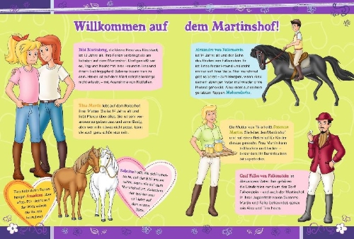 Buchcover und Innenansicht für das Buch: Bibi & Tina: Meine Lieblingsgeschichten
