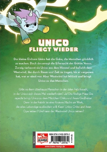 Buchcover und Innenansicht für das Buch: Unico: Hunted: An Original Manga