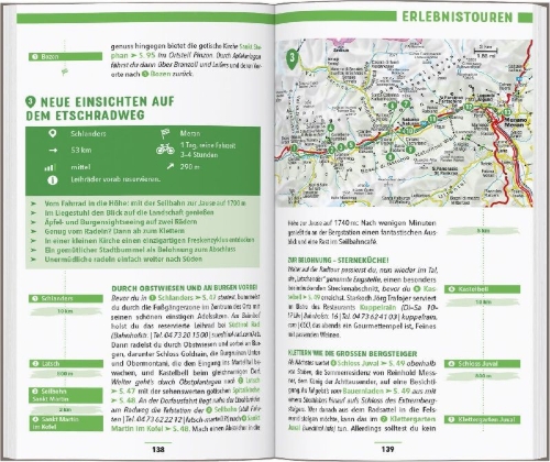 Buchcover und Innenansicht für das Buch: MARCO POLO Reiseführer Südtirol