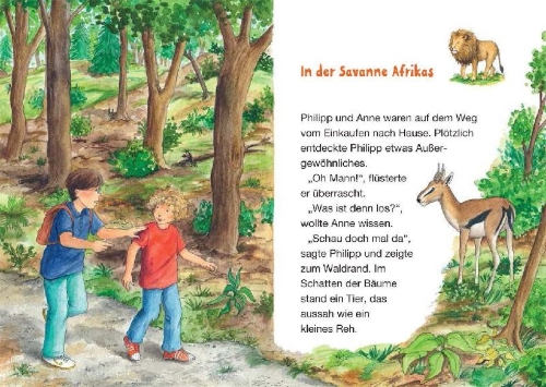 Buchcover und Innenansicht für das Buch: Das magische Baumhaus junior 11 - Im Reich der Löwen