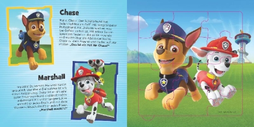 Buchcover und Innenansicht für das Buch: PAW Patrol Puzzlebuch