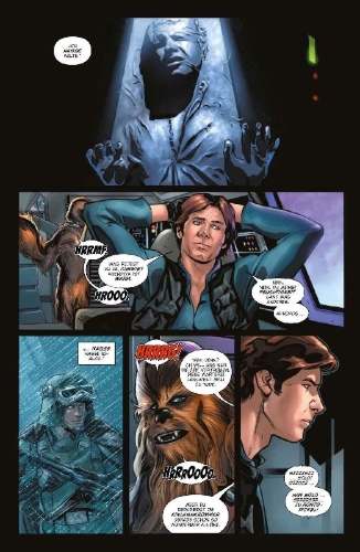 Buchcover und Innenansicht für das Buch: Star Wars: Han Solo & Chewbacca (2022) #1-#5; Star Wars: Life Day (2022) #1