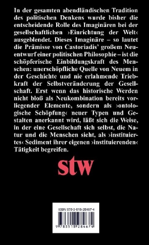 Buchcover und Innenansicht für das Buch: Gesellschaft als imaginäre Institution