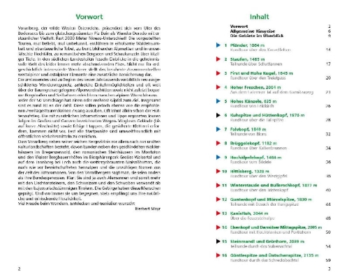 Buchcover und Innenansicht für das Buch: Vorarlberg - Die schönsten Touren