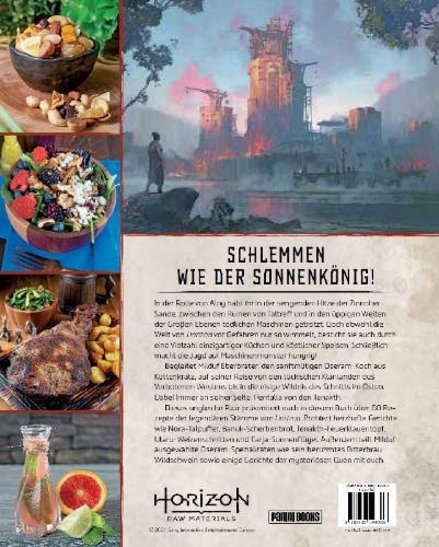 Buchcover und Innenansicht für das Buch: The Official Horizon Cookbook: Tastes of the Seven Tribes