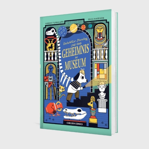 Buchcover und Innenansicht für das Buch: Detective Stanley and the Mystery at the Museum