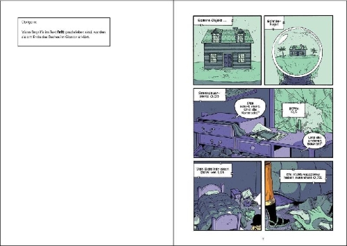 Buchcover und Innenansicht für das Buch: Superbrain-Comics - Abenteuer Vulkane