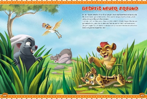 Buchcover und Innenansicht für das Buch: Disney Die Garde der Löwen: Meine liebsten Gutenachtgeschichten