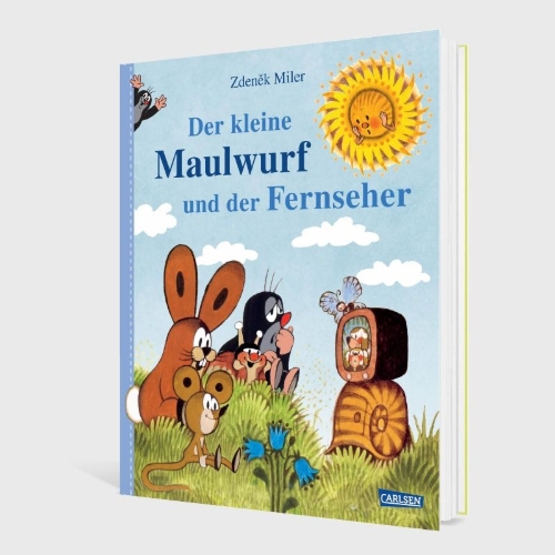 Buchcover und Innenansicht für das Buch: Der kleine Maulwurf und der Fernseher