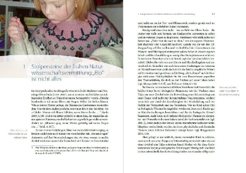 Buchcover und Innenansicht für das Buch: Handbuch naturwissenschaftliche Bildung