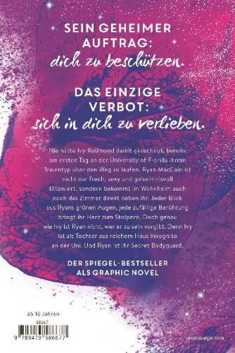 Buchcover und Innenansicht für das Buch: Kiss Me Once: Die Graphic Novel (Kiss the Bodygard, 1)