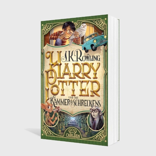 Buchcover und Innenansicht für das Buch: Harry Potter and the Chamber of Secrets