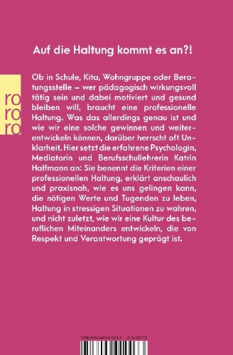 Buchcover und Innenansicht für das Buch: Haltung