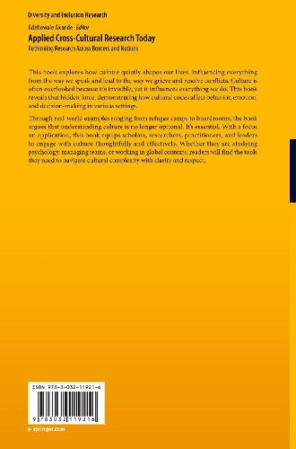 Buchcover und Innenansicht für das Buch: Applied Cross-Cultural Research Today
