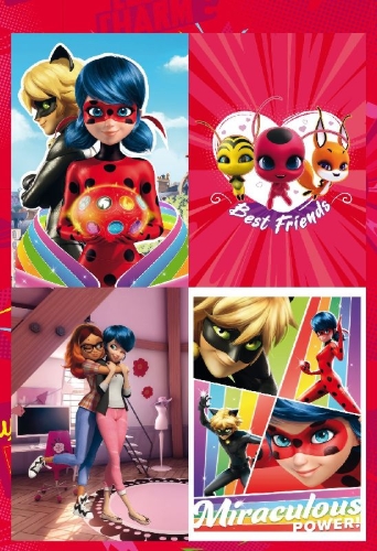 Buchcover und Innenansicht für das Buch: Miraculous: Mein großer Miraculous-Block