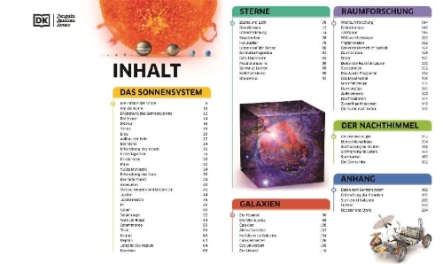 Buchcover und Innenansicht für das Buch: DK Wissen. Weltall