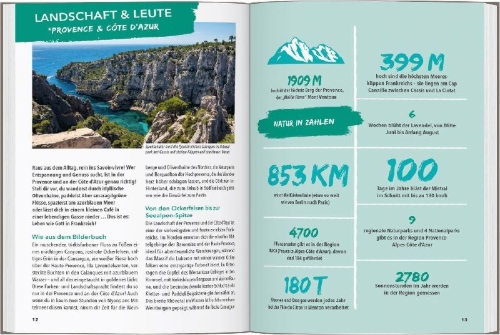 Buchcover und Innenansicht für das Buch: MARCO POLO OUTDOOR GUIDE Reiseführer Provence & Côte d'Azur