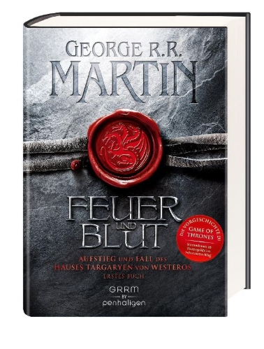 Buchcover und Innenansicht für das Buch: Fire & Blood Vol. 1: A History of House Targaryen of Westeros
