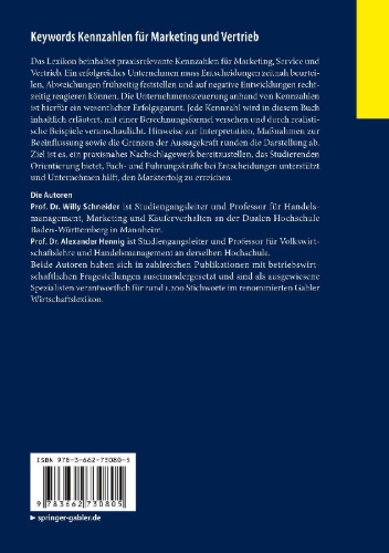Buchcover und Innenansicht für das Buch: Keywords Kennzahlen für Marketing und Vertrieb