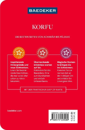 Buchcover und Innenansicht für das Buch: Baedeker Reiseführer Korfu