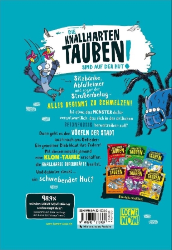 Buchcover und Innenansicht für das Buch: Real Pigeons Flex Feathers
