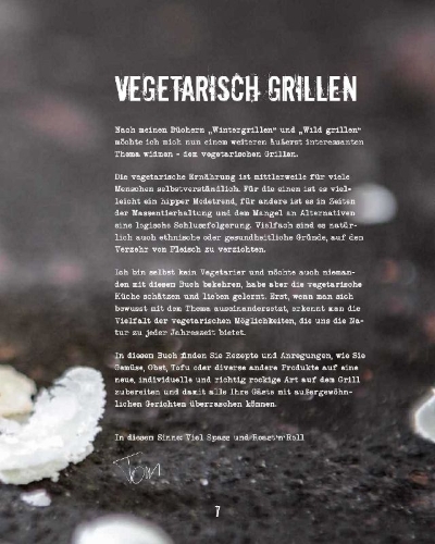 Buchcover und Innenansicht für das Buch: Vegetarisch Grillen