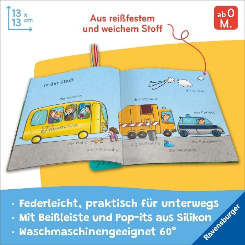 Buchcover und Innenansicht für das Buch: Mein Knuddel-Knautsch-Buch: flip&pop. Meine Fahrzeuge