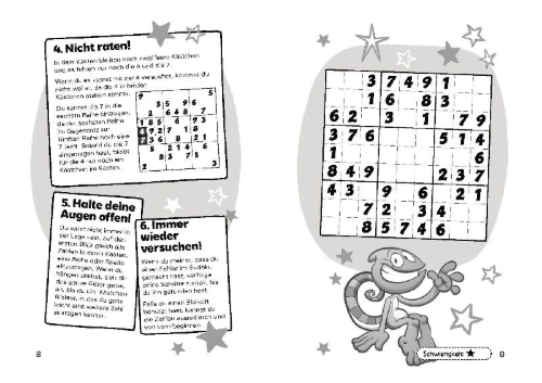 Buchcover und Innenansicht für das Buch: Puzzle Arcade: Sudoku for Kids