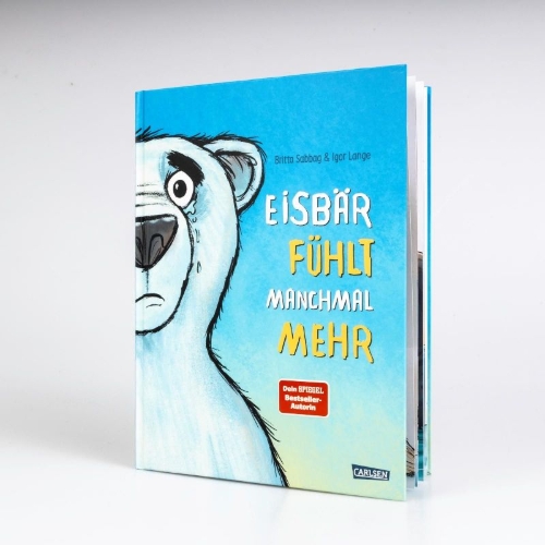 Buchcover und Innenansicht für das Buch: Eisbär fühlt manchmal mehr