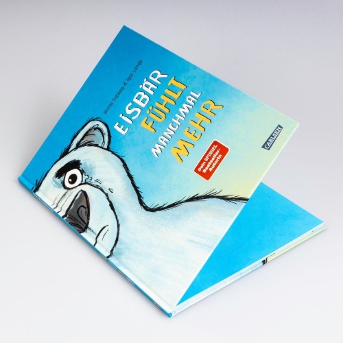 Buchcover und Innenansicht für das Buch: Eisbär fühlt manchmal mehr