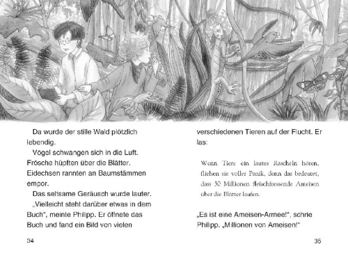 Buchcover und Innenansicht für das Buch: Das magische Baumhaus 06. Gefahr am Amazonas