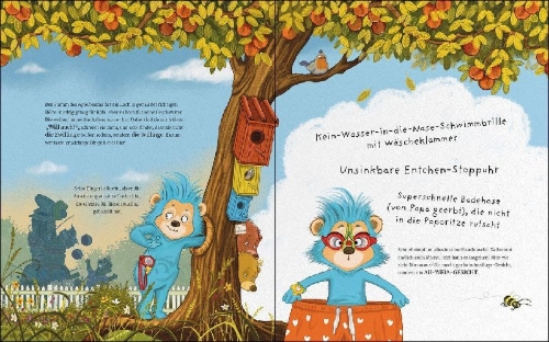 Buchcover und Innenansicht für das Buch: Der Kopfübär entdeckt, was in ihm steckt