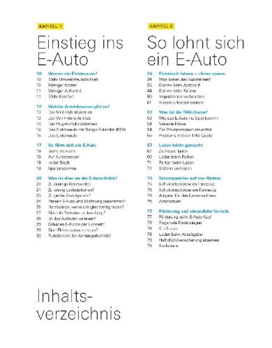 Buchcover und Innenansicht für das Buch: Umstieg aufs Elektroauto