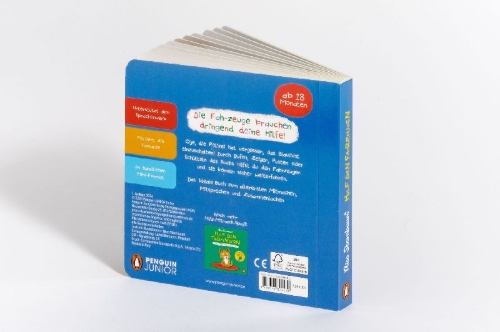 Buchcover und Innenansicht für das Buch: Hilf den Fahrzeugen