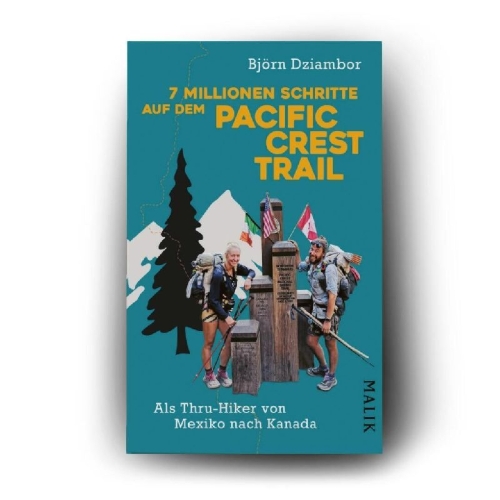 Buchcover und Innenansicht für das Buch: 7 Millionen Schritte auf dem Pacific Crest Trail