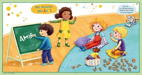 Buchcover und Innenansicht für das Buch: LESEMAUS 125: Wir können das! Die Buchstaben von A bis Z