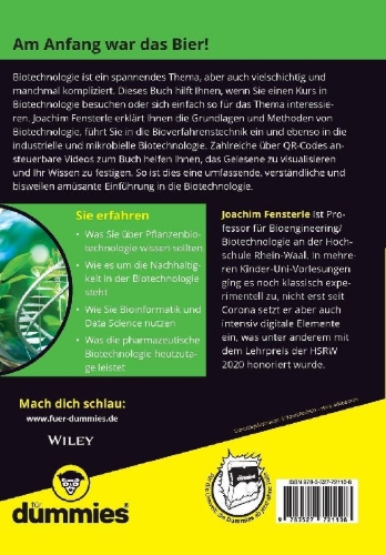 Buchcover und Innenansicht für das Buch: Biotechnologie für Dummies
