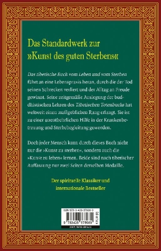 Buchcover und Innenansicht für das Buch: Das tibetische Buch vom Leben und vom Sterben